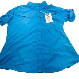 World Wide Sportsman Women's Size Small Fishing Shirt Blue New With Tags